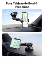 UGREEN support de téléphone de voiture ventouse rotation à 360 degrés