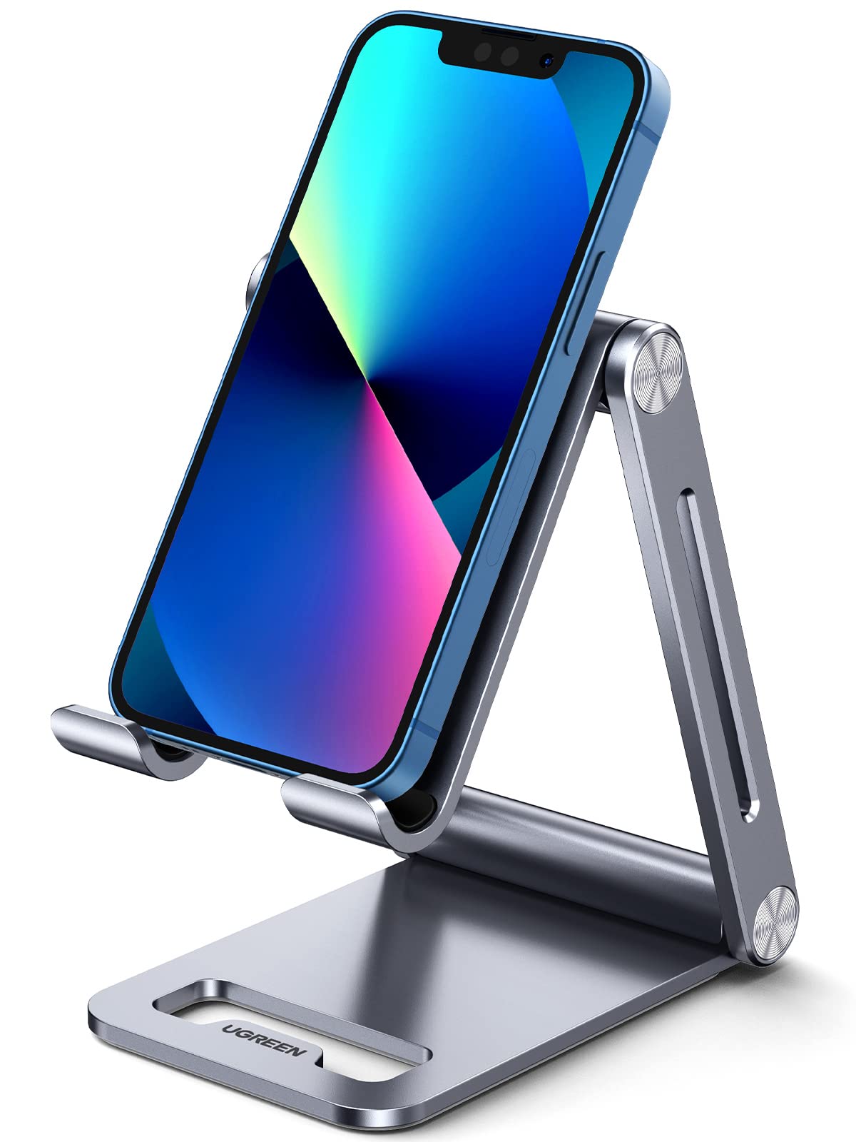 UGREEN Support Téléphone Bureau en Aluminium Stand Smartphone Pliable Ajustable