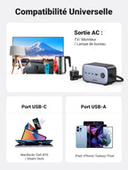 UGREEN DigiNest Cube 6 en 1 Multiprise USB 2 Prises