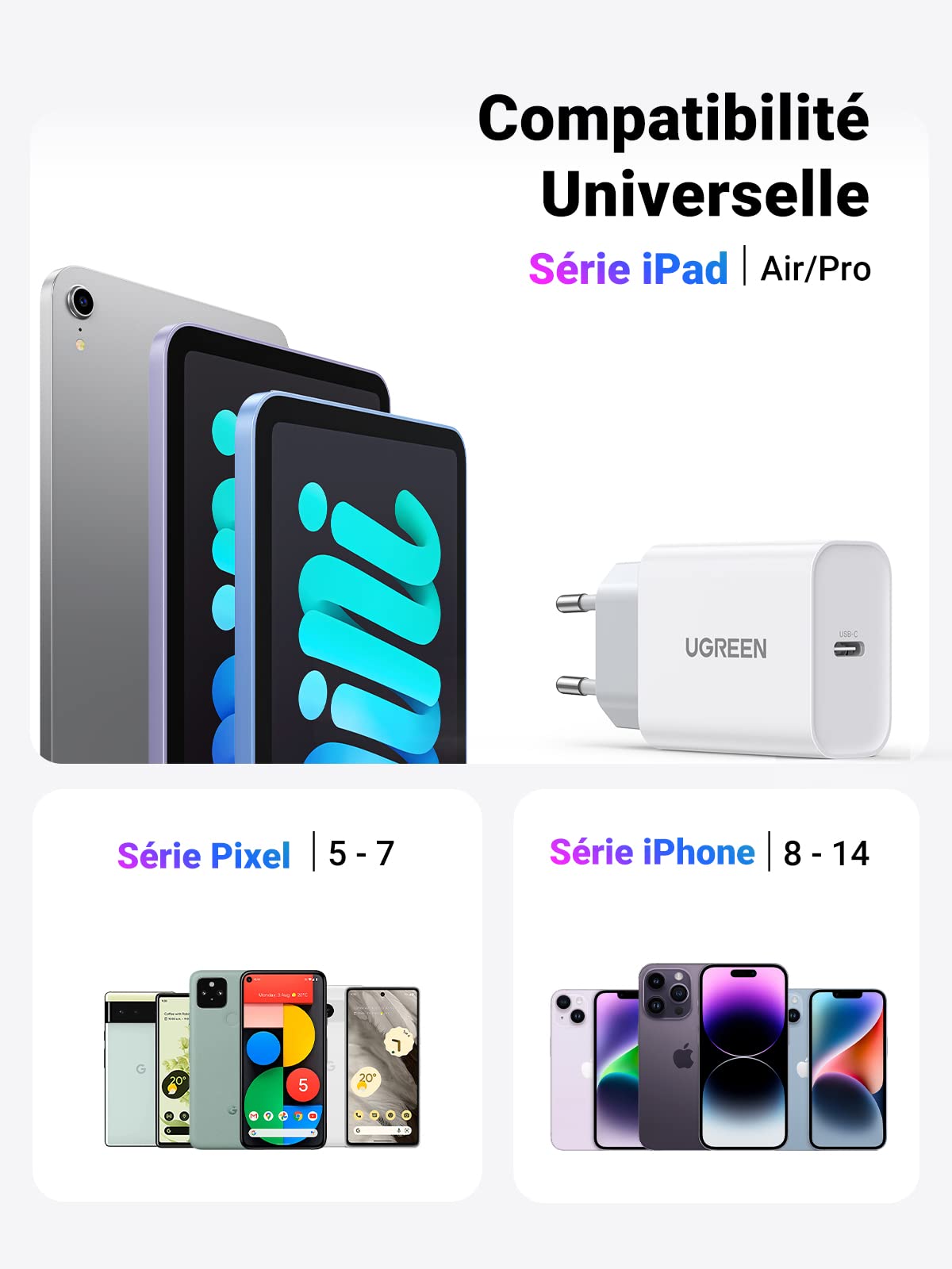 UGREEN Chargeur 30W USB C PPS PD 3.0