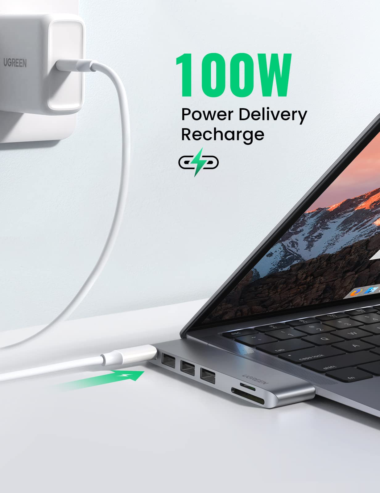 UGREEN 6 en 2 Adaptateur Hub USB C Thunderbolt 3