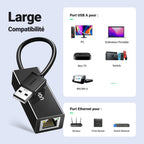 UGREEN Adaptateur USB 2.0 vers Ethernet RJ45 Réseau 100Mbps