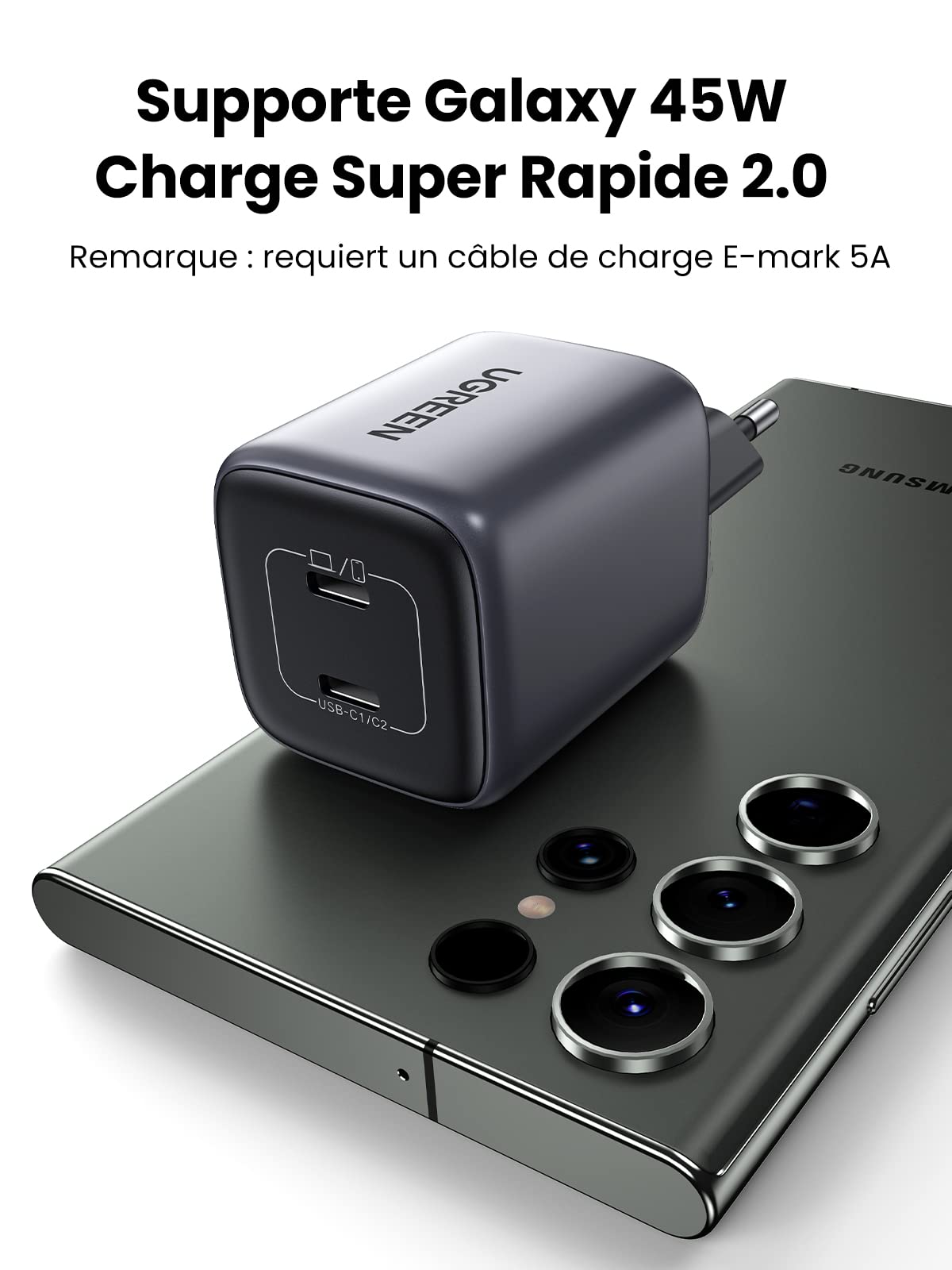 UGREEN Nexode Chargeur 45W USB C 2 Ports