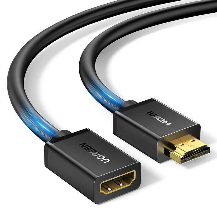 UGREEN Câble HDMI Rallonge 4K 60Hz Câble Extension HDMI Mâle vers Femelle à Haute Vitesse Compatible avec TV Xbox One PS4 PS3 Roku Streaming Stick Chromecast Lecteur Blu Ray (0.5M)