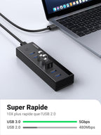 UGREEN Data Hub USB 3.0 à 7 Ports Hub Multi USB 5Gbps