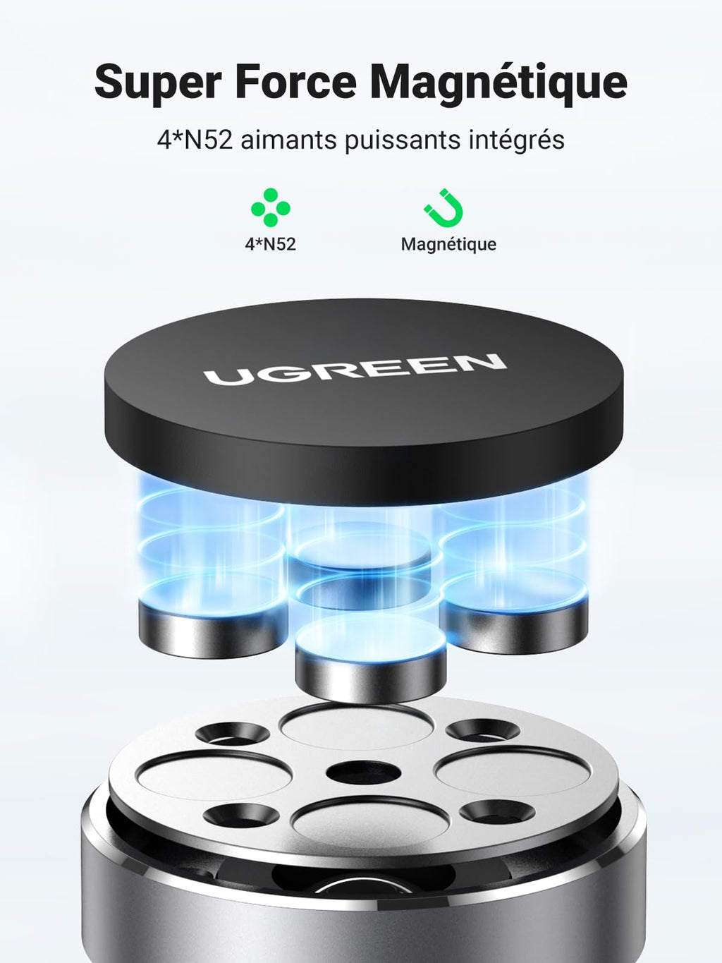 UGREEN Support de téléphone magnétique pour voiture Air Vent