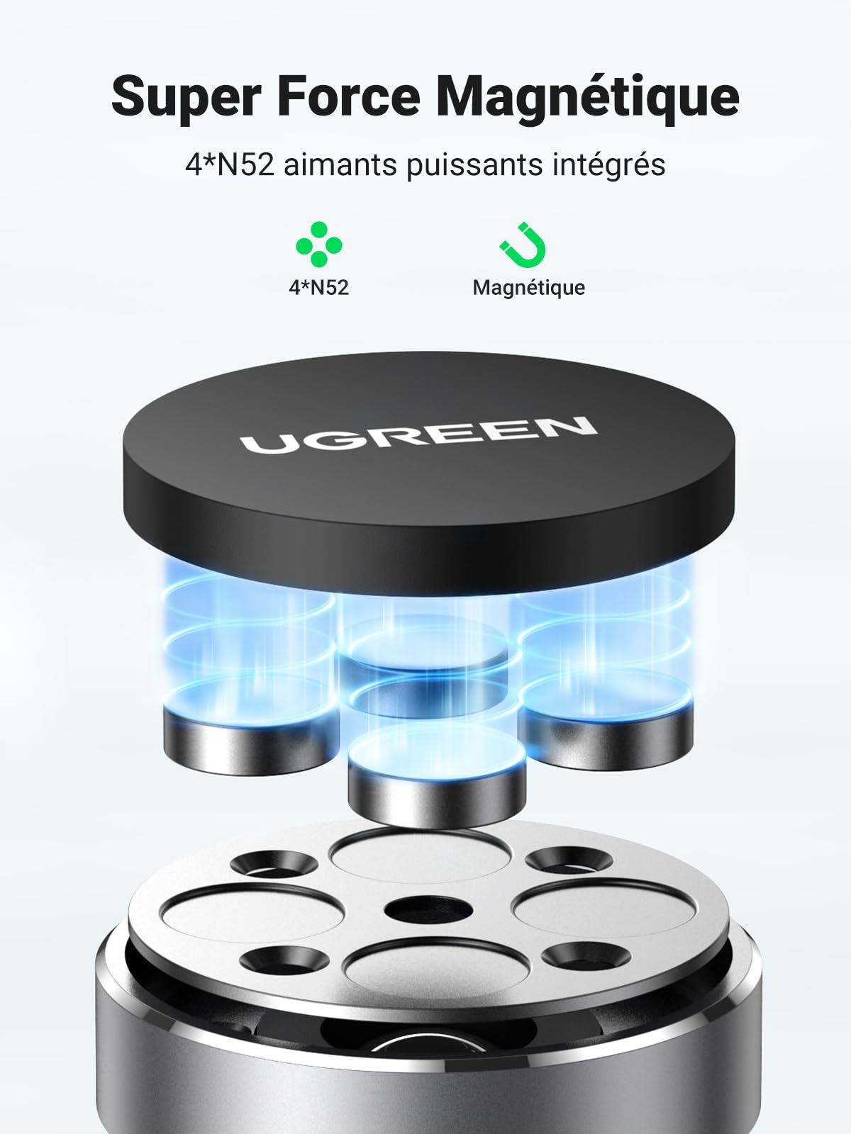 UGREEN Support de téléphone magnétique pour voiture Air Vent