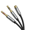 UGREEN Adaptateur Jack Audio Stéréo 3.5mm Adaptateur Micro Casque Femelle vers 2 Mâle Câble Splitter Y Jack Audio Compatible avec Ordinateur PC Haut Parleur Enceinte 20cm
