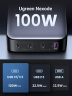 UGREEN Nexode 100W Chargeur USB C 4 Ports chargeur de bureau