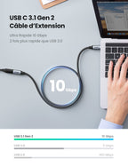 UGREEN Rallonge USB C Gen 2 Supporte Thunderbolt 3 Extension