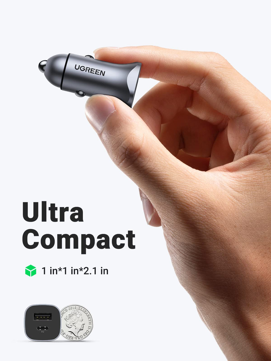 UGREEN Chargeur Voiture USB C 30W PD QC 3.0 PPS