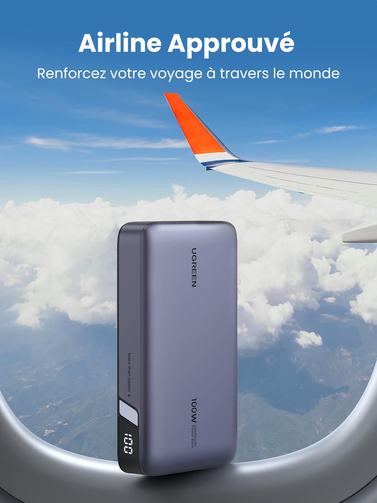 UGREEN Batterie Externe Portable 20000mAh 100W USB C
