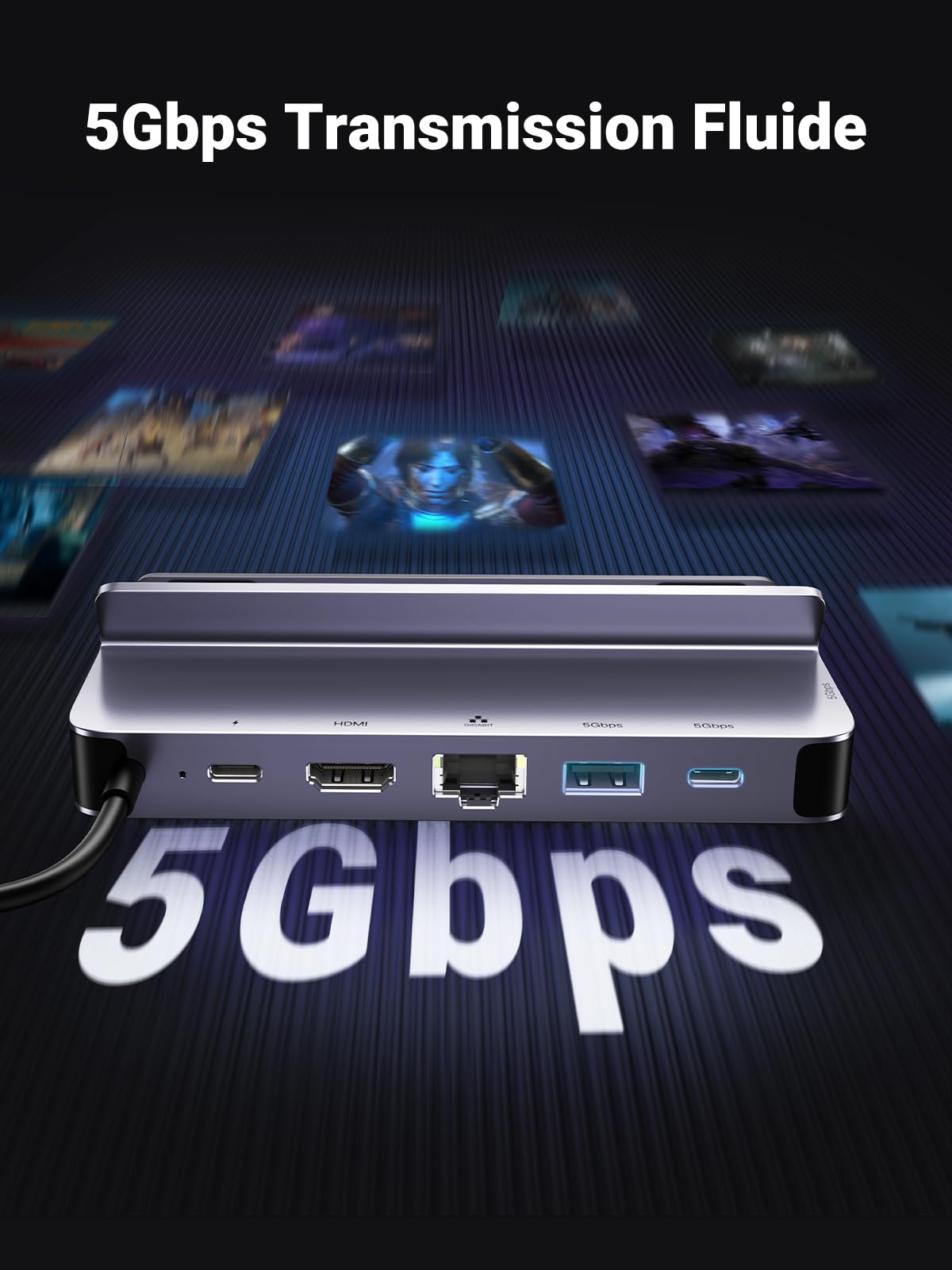UGREEN Station Accueil Compatible avec Steam Deck 6 en 1 hub HDMI