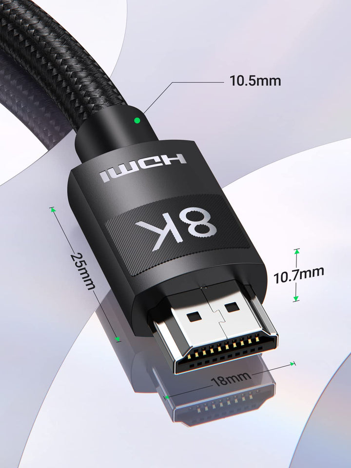 19€14 sur Câble HDMI 2.1 UGREEN 8K 60Hz 4K 120Hz Haute Vitesse 48