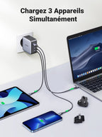UGREEN Nexode 65W GaN Chargeur USB C 3 Ports
