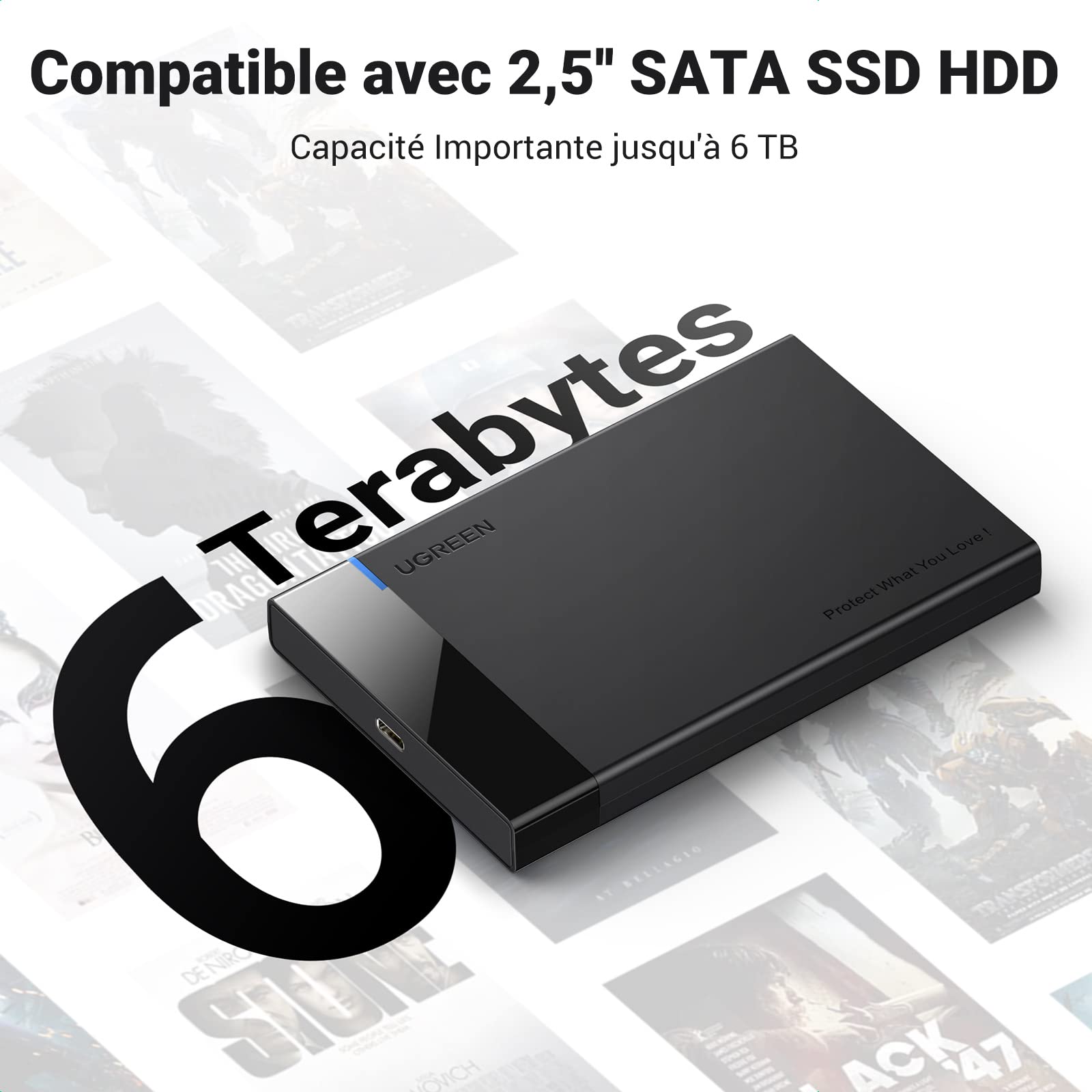 UGREEN USB C Boîtier Externe 2,5 Pouces Disque