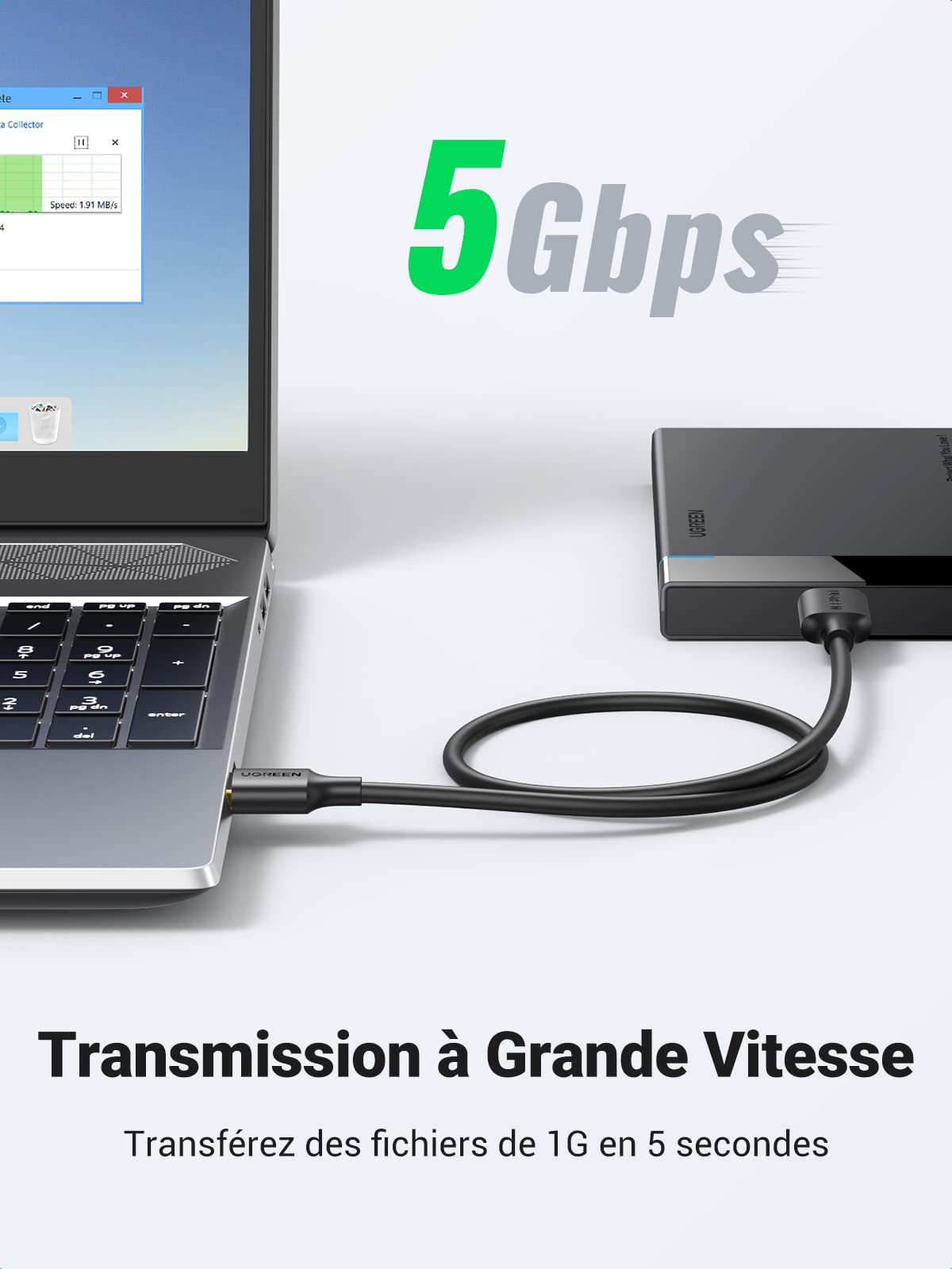 UGREEN Câble USB 3.0 Mâle A vers Micro B Câble Disque Dur