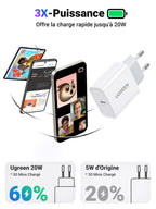 UGREEN 20W Chargeur USB C PD 3.0