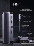 UGREEN Station Accueil Compatible avec Steam Deck 6 en 1 hub HDMI