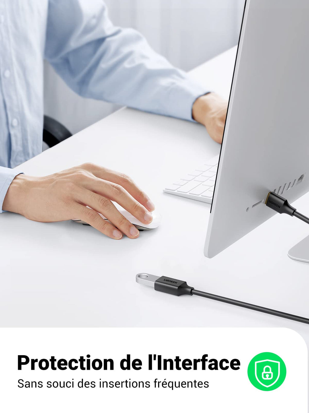 UGREEN Câble Rallonge USB 3.0 Câble Mâle A vers Femelle A