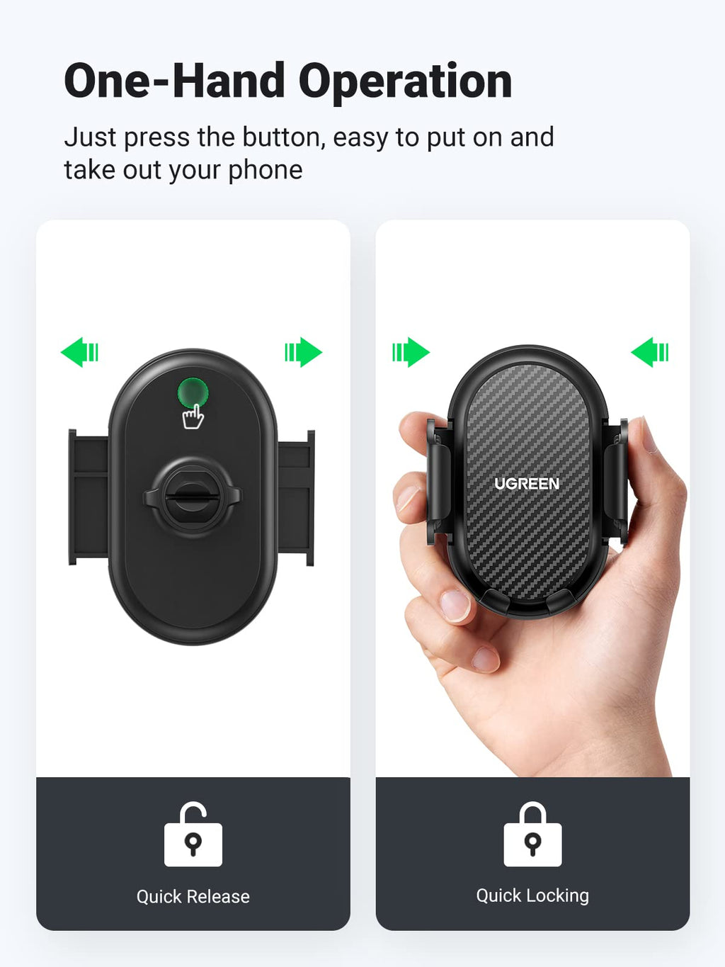 UGREEN Support Téléphone Voiture 360 Degrés
