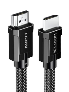 UGREEN Cable HDMI 2.1 8K 60Hz 4K 120Hz High Speed 48 Gbps par Ethernet Supporte 3D eARC HDR Dynamique VRR Cordon HDMI 8K (2M)