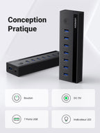 UGREEN Data Hub USB 3.0 à 7 Ports Hub Multi USB 5Gbps