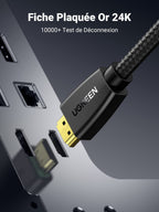 UGREEN Câble HDMI 4K Ultra HD Cordon HDMI 2.0 Haute Vitesse Ethernet