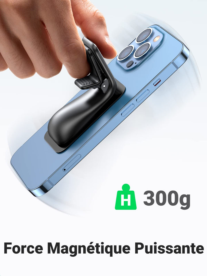 UGREEN Support Téléphone Voiture Magnétique Grille Aération 2 Aimants Rond Rectangulaire