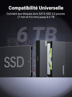 UGREEN USB C Boîtier Disque Dur Externe 2,5 Pouces SATA HDD SSD
