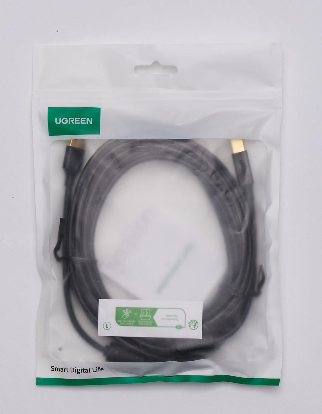UGREEN Câble Imprimante USB 2.0 A Mâle vers USB B Mâle Câble Scanner Cordon Imprimante Type B Compatible avec Imprimante HP, Canon, Epson, Lexmark, Brother, Hero (5M)