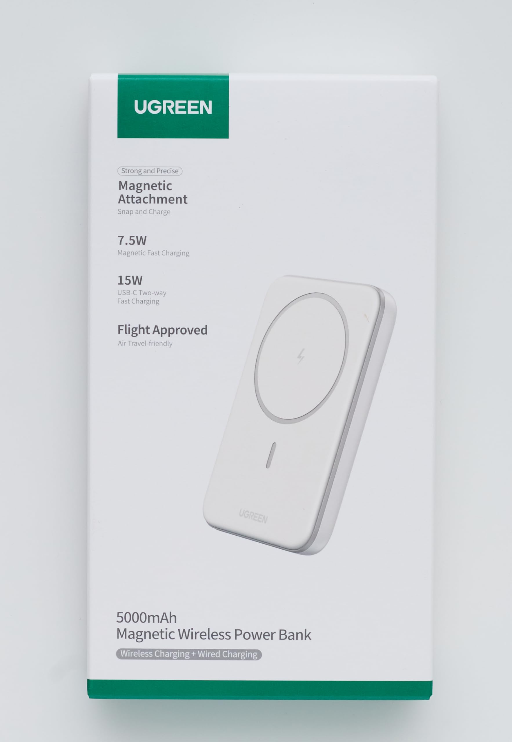 UGREEN Mini Batterie Externe Magnétique sans Fil 5000mAh 15W USB C