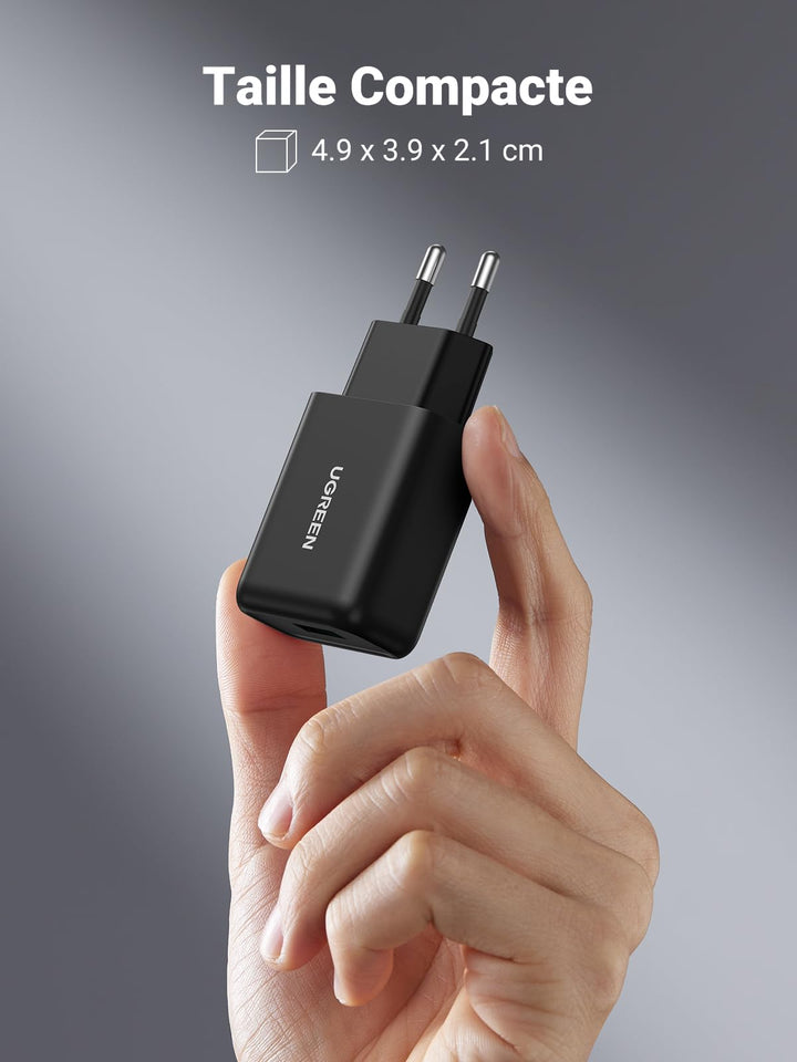 UGREEN Chargeur Secteur USB Quick Charge 3.0 (Noir)