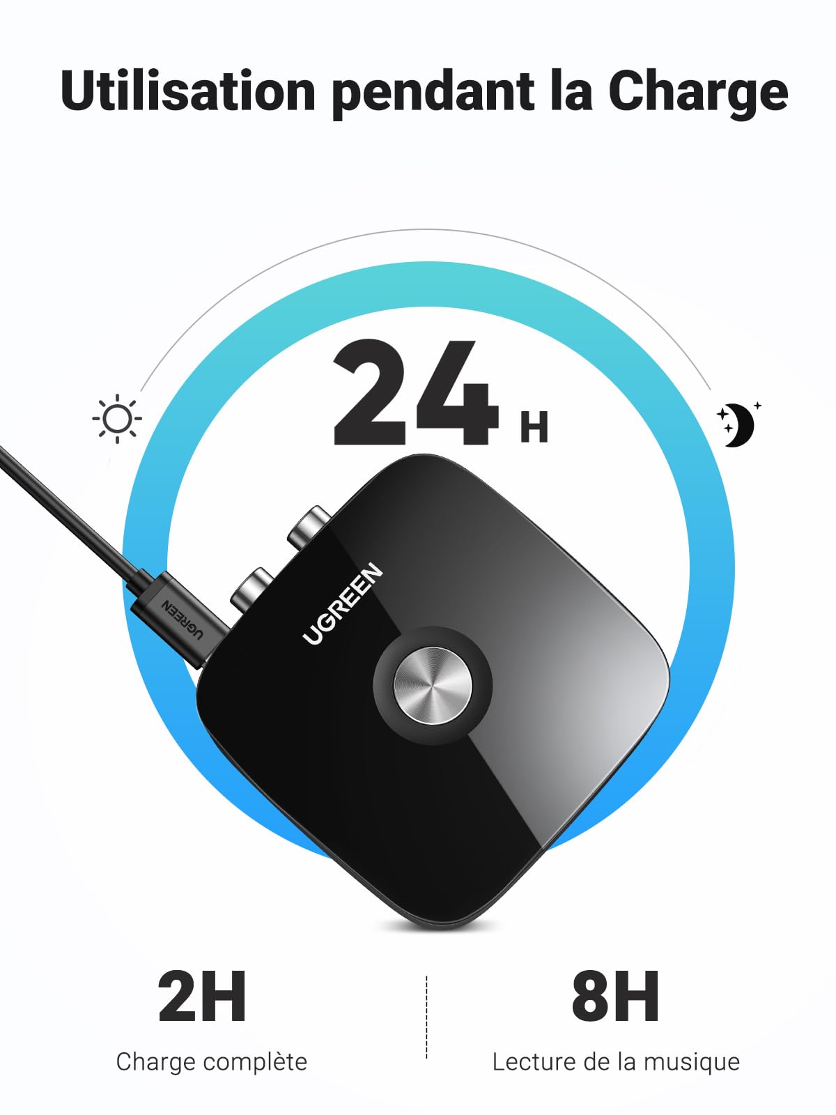 UGREEN Récepteur sans Fil Bluetooth 5.0 Adaptateur Bluetooth HiFi