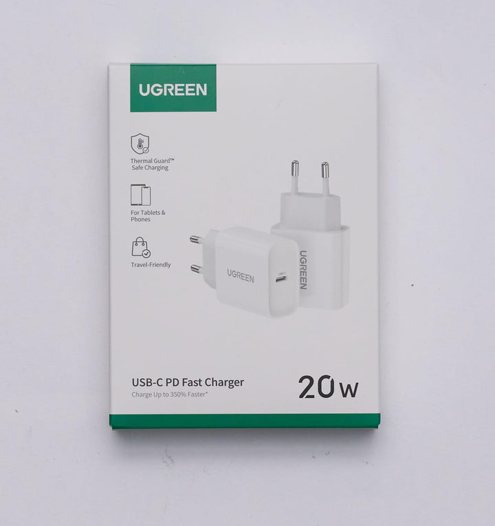 UGREEN Chargeur USB C 20W Lot de 2 Power Delivery 3.0 (Blanc)