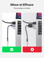 UGREEN Adaptateur USB vers Jack 3,5mm Carte Son Externe USB