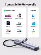 UGREEN Hub USB C (HDMI 4K Adaptateur /USB C vers 4 Ports /USB 3.0 )