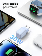 UGREEN Nexode Chargeur 30W USB C avec GaN Tech (Bleu)