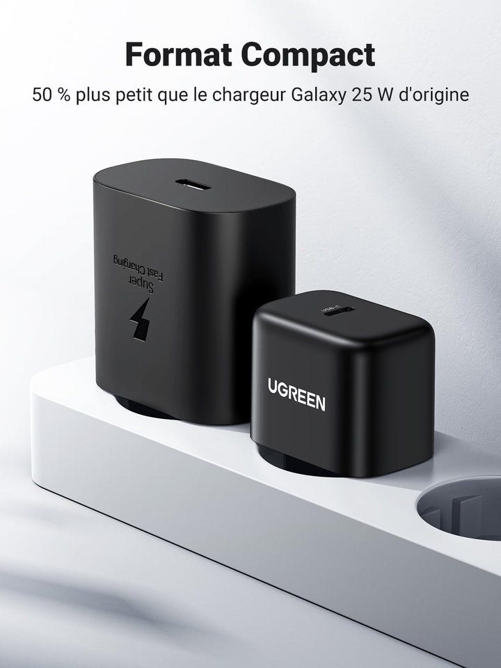 UGREEN 25W Chargeur Ultra Rapide avec 2M Cable USB C