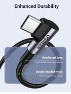 UGREEN Câble USB C vers USB C Coudé 100W Charge Rapide