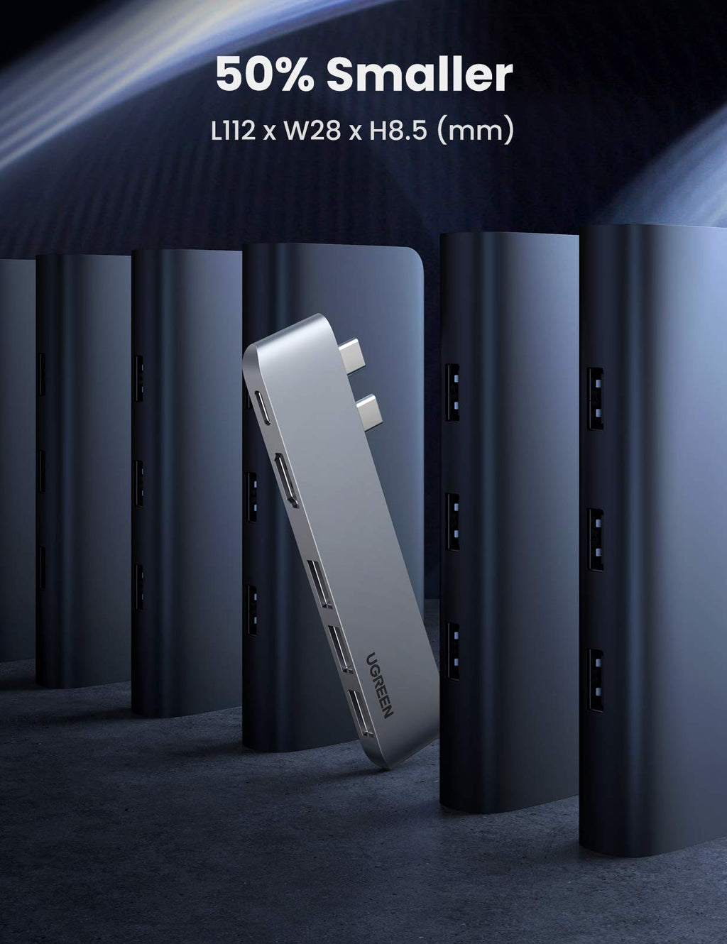 UGREEN 5 en 2 Adaptateur Hub USB C HDMI 4K