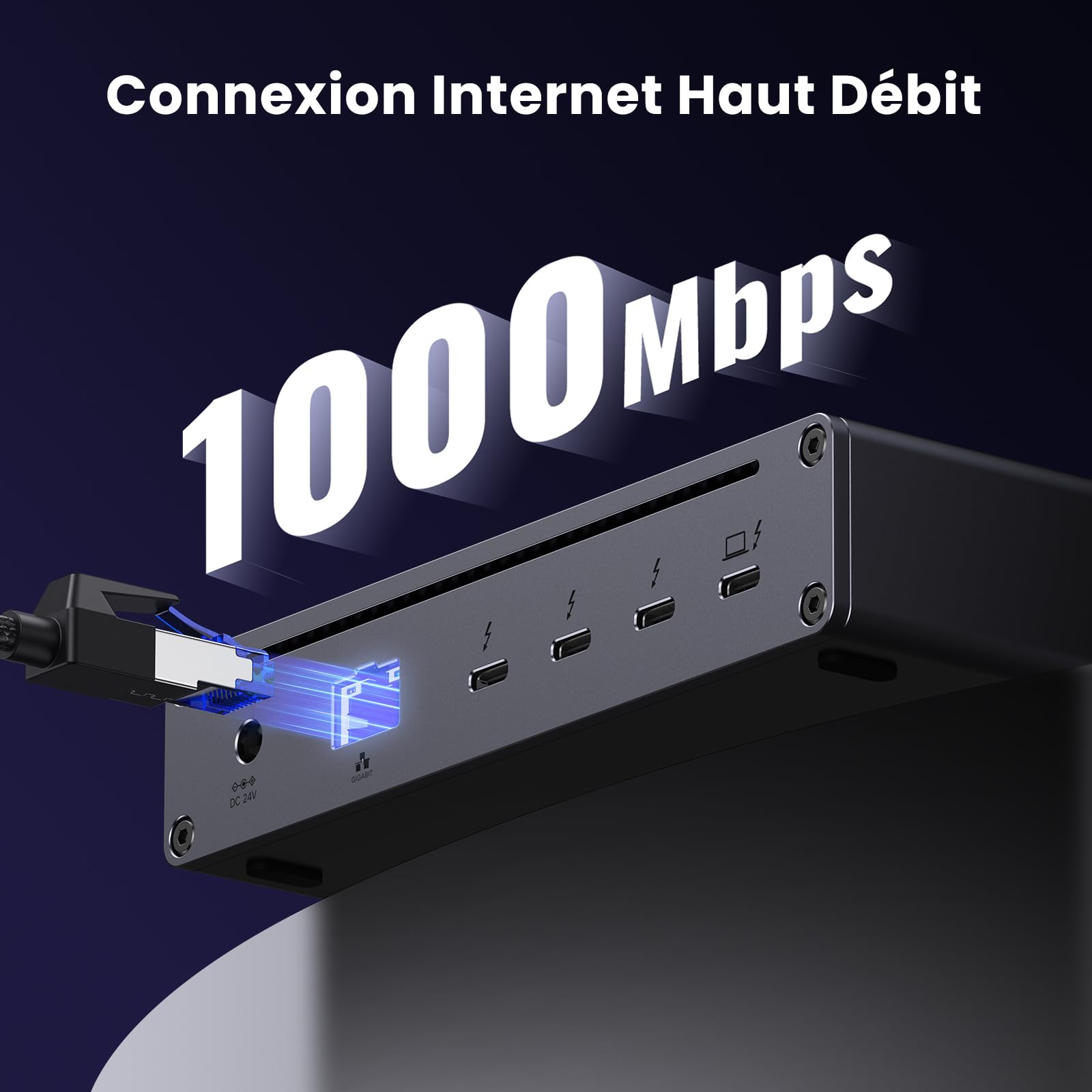 UGREEN Revodok Max 208 Dock Station Accueil 8 en 1 Triple Thunderbolt 4 15W 40Gbps Unique 8K30Hz Double Écran 4K60Hz Hub USB 3.2 10Gbps Dock USB C Ethernet RJ45 1000Mbps DC 140W Alimenté