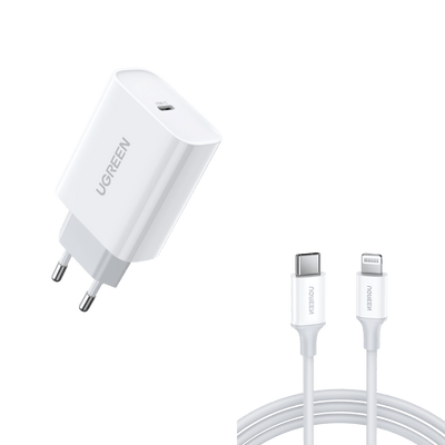 UGREEN 20W Chargeur USB C PD 3.0 With MFi Cable（1 M）