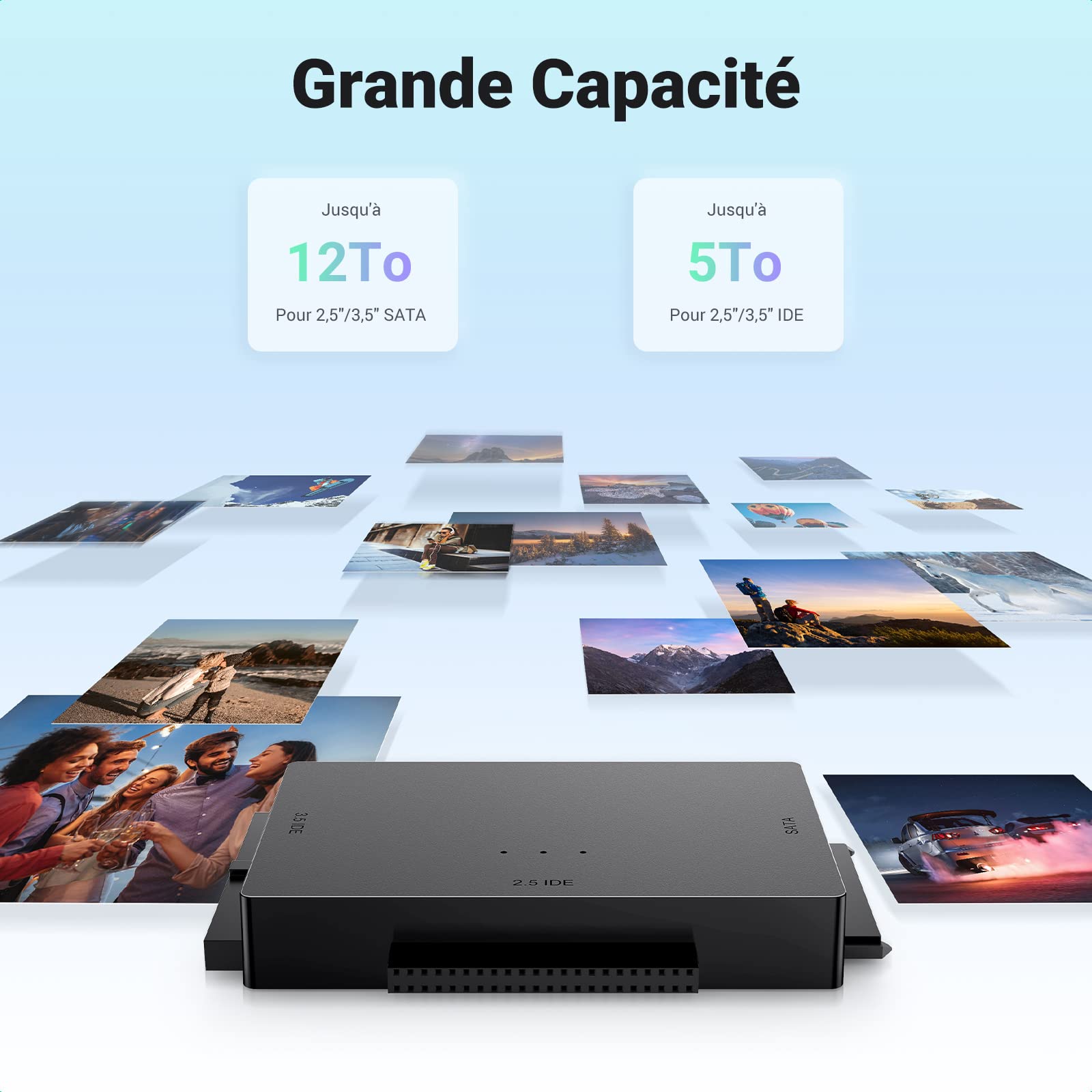 UGREEN Adaptateur Disque Dur IDE SATA USB 3.0