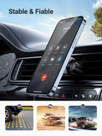 UGREEN Support Téléphone Portable Voiture Magnétique 4 Aimants Puissants Intégrés