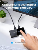 UGREEN Switch USB 3.0 Commutateur KVM 4 Ports USB