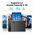 UGREEN USB 3.0 Boîtier Externe pour Disque Dur 2,5 Pouces SATA