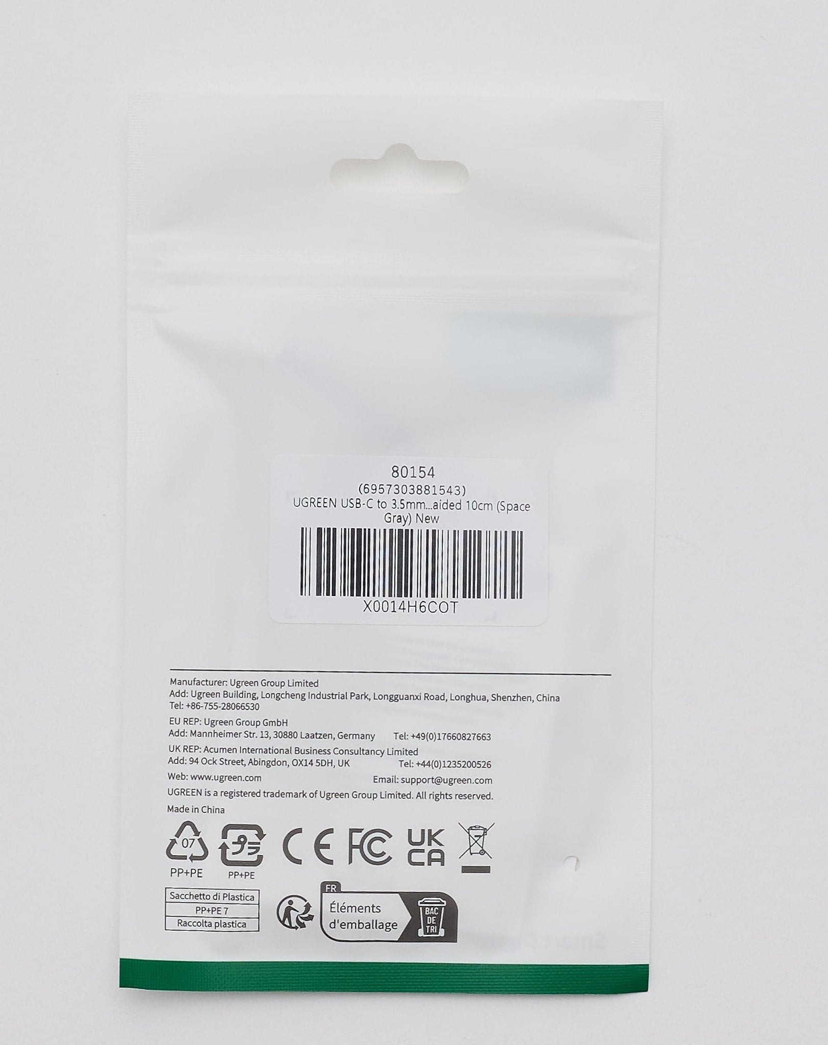 UGREEN Adaptateur USB C Jack 3.5mm Adaptateur Écouteurs Audio Puce DAC