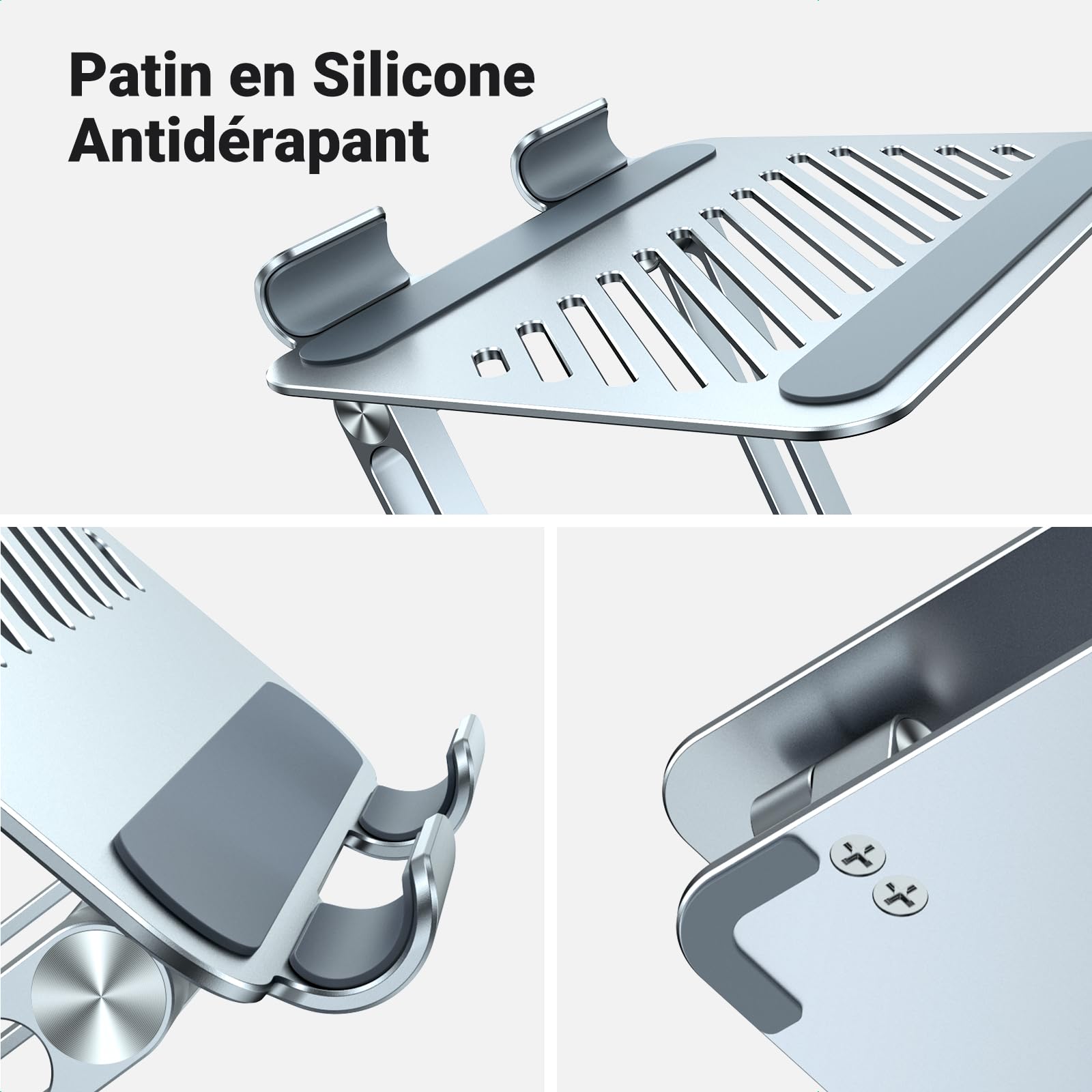UGREEN Support Tablette Bureau Réglable à Double Tige Porte