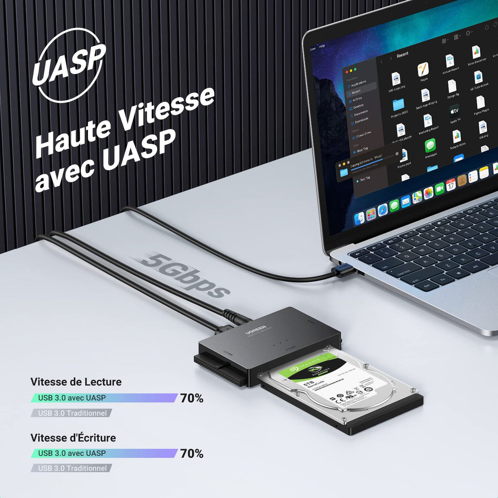 UGREEN Adaptateur Disque Dur IDE SATA USB 3.0